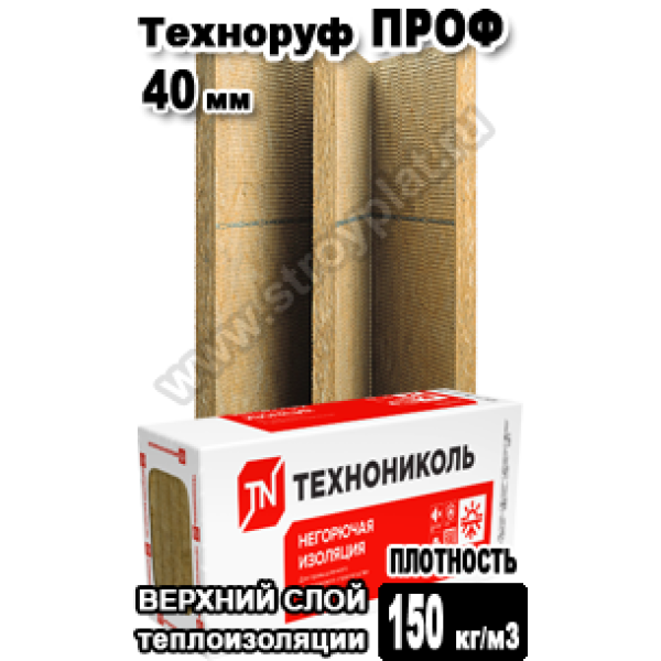 ТЕХНОРУФ ПРОФ 1200x600x40