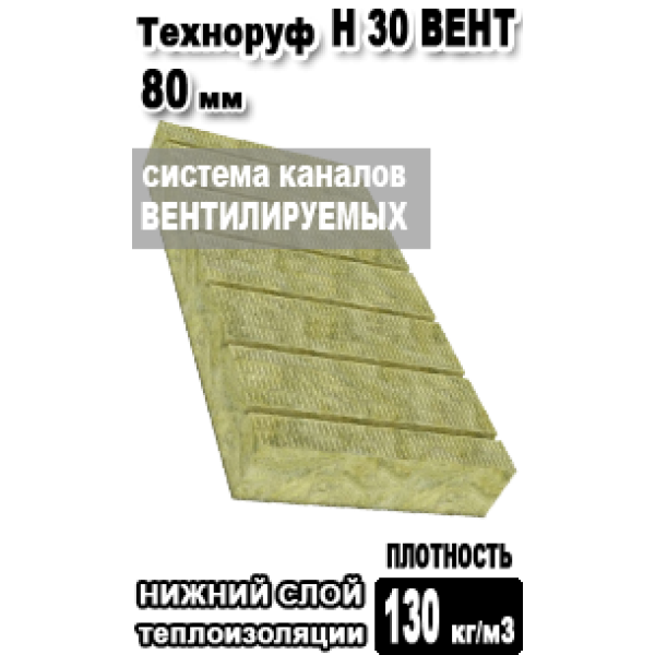 ТЕХНОРУФ Н 30 ВЕНТ 1200x600x80